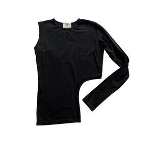 Jeu Illimite Avant Garde Cutout Top in Black